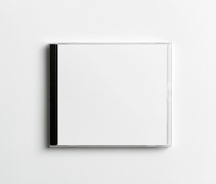 blank cd case mockup isolated on white background