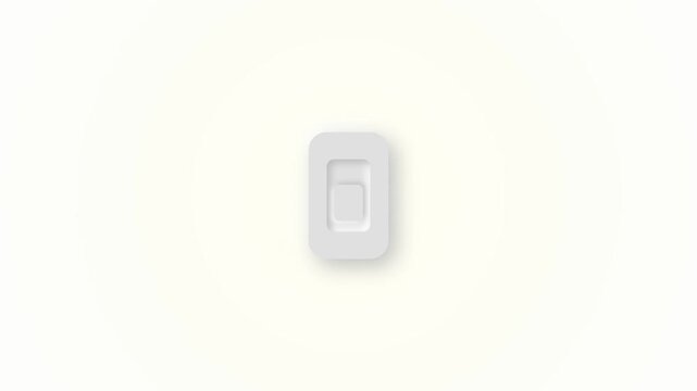 Neumorphic toggle switch button ui animation