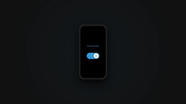 Smartphone toggle switch icons on dark background