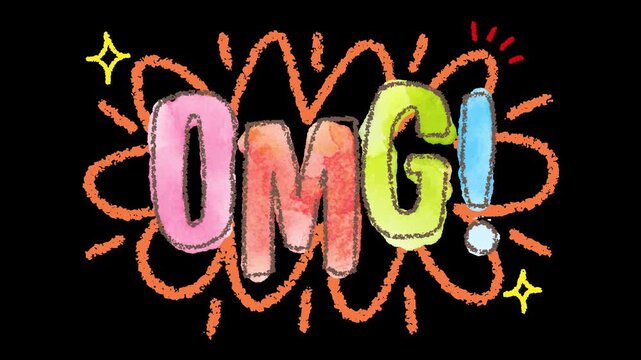 OMG Hand Drawn Watercolor Text Animation