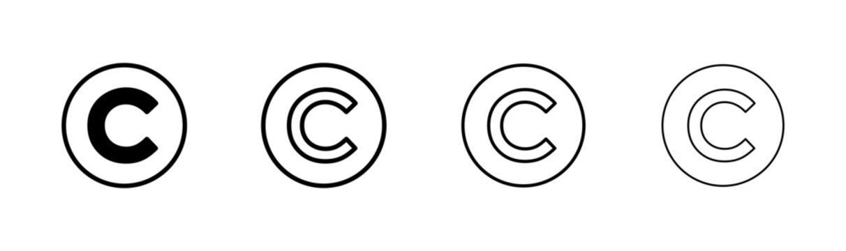 Copyright icon logo design. copyright sign and symbol