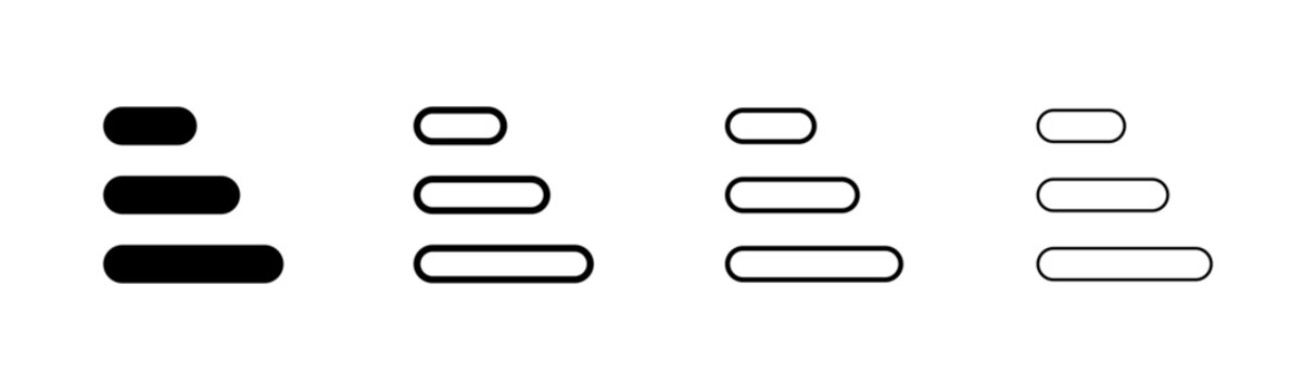 Menu icon logo design. web menu sign and symbol. hamburger menu symbol