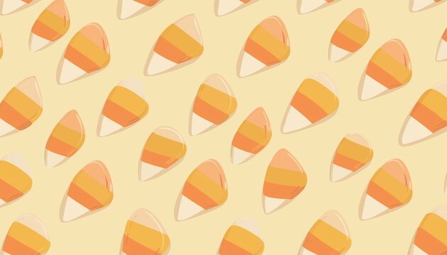 Candy corn sweets warm vintage repeat, a retro inspired seamless pattern for packaging apparel and paper goods