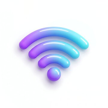 WiFi Signal Icon 3D Network Render