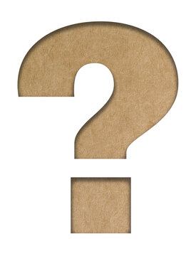PNG Cardboard textured question mark on transparent background