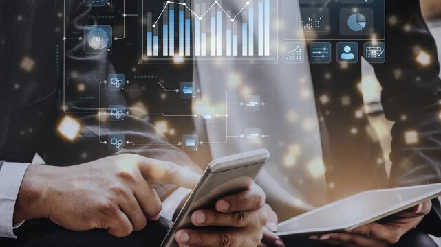 Data flow from database and cloud to processing and analytics dashboards, representing data analysis, automation, insight generation, and digital intelligence Marrow