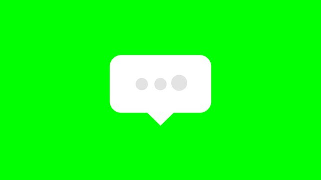 Chat bubble message icon animation comment talk and coloring background 