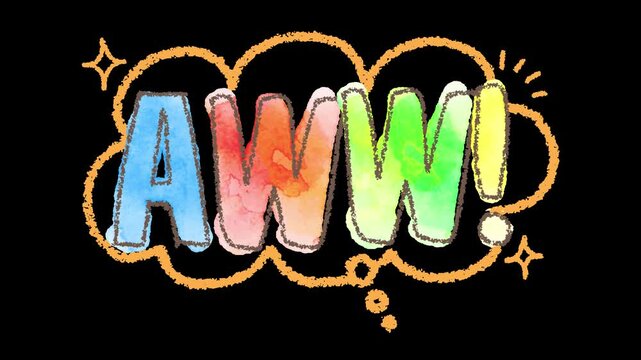AWW Hand Drawn Watercolor Text Animation