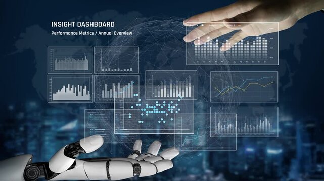 AI enhances business data analytics by automating dashboards, visualizing statistics, and supporting strategic decisions through real-time performance insights Marrow