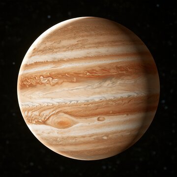 Detailed rendering of Jupiter planet in space with