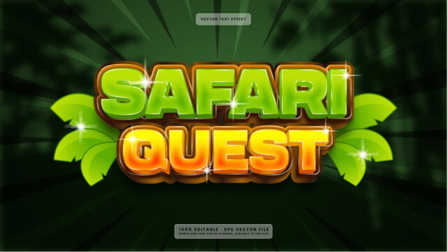 Quest 3D Cartoon Text Effect Design