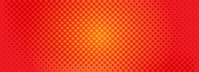 Obraz premium red and orange background featuring a halftone pixelated grid pattern with a central radial glow transitioning into darker outer edges backdrop