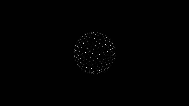 Luminous Spherical Point Cloud Pulsation