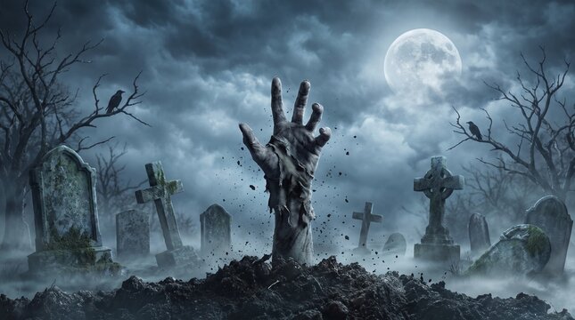 spooky halloween landscape