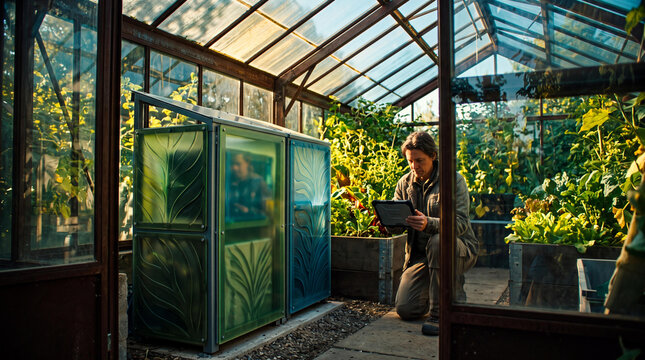 Sustainable energy tech in a research greenhouse