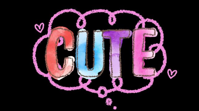 CUTE Hand Drawn Watercolor Text Animation