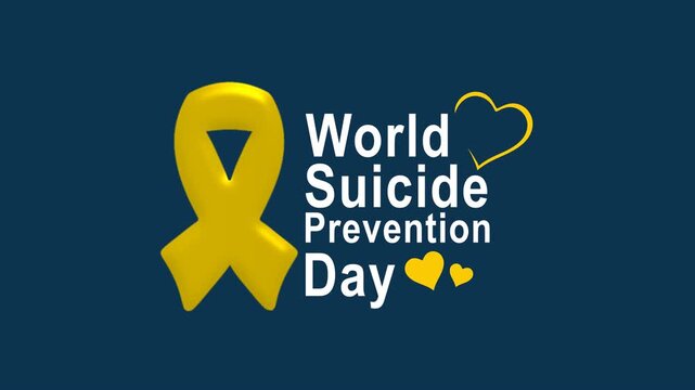 World suicide prevention day text animation. Suitable for social media posts promoting awareness.
