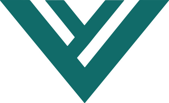 Modern green chevron arrow logo concept with parallel line design style.