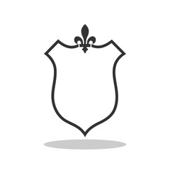 French fleur de lis sign icon with shadow © sljubisa
