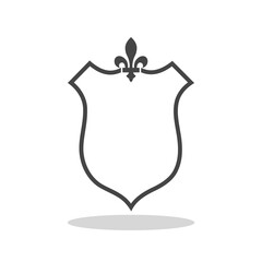 French fleur de lis sign icon with shadow © sljubisa