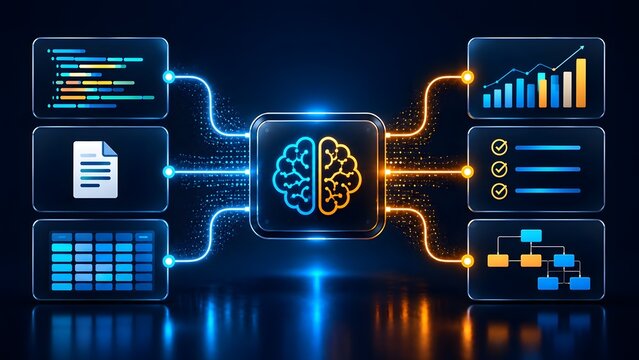 Artificial Intelligence Processor Converting Raw Data into Analytical Business Insights