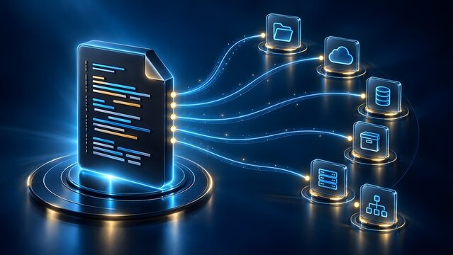 Digital Document Distribution and Network Architecture Data Parsing System