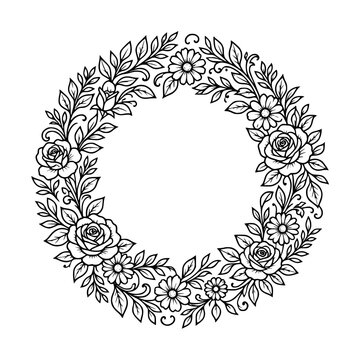 Ornate Floral Wreath