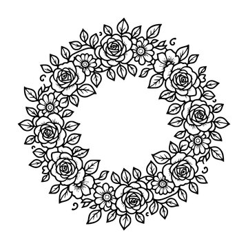 Ornate Floral Wreath