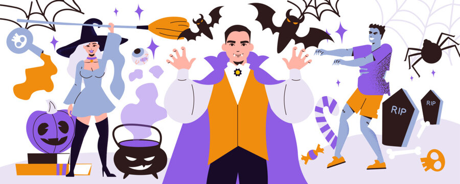 Halloween Vampire Character Illustration