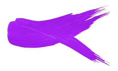 Fototapeta premium Shiny purple brush watercolor painting isolated on transparent background. watercolor png