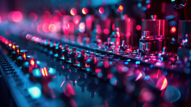 Detailed Quantum Optical Setup with Small Components and Lights Effects