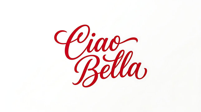 Charming red handwritten script phrase expressing affectionate greeting displayed in a stylish decorative font format for creative design projects and heartfelt personal messages