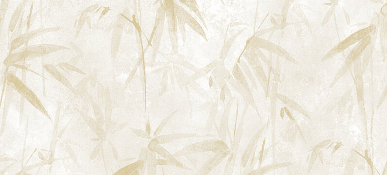 textured background featuring a faded, abstract bamboo leaf and branch pattern