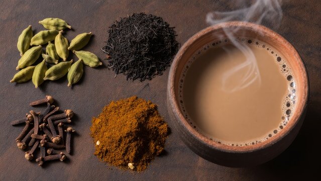 Aromatic Spices and Herbal Ingredients for Traditional Beverage Preparation
