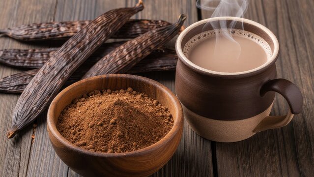 Aromatic Vanilla Bean, Ground Powder, and Warm Cup of Beverage
