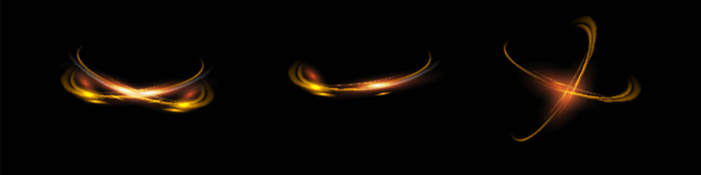 Curve golden line light effect. Smooth holiday light line with lighting effects. Light cool whirlwind. curve light effect.