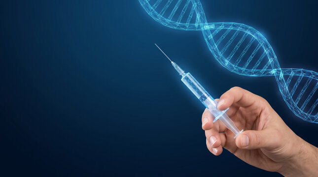 DNA therapy gene sequence concept. Genetic genome molecular helix structure. science biology biotechnology medicine, laboratory research innovation