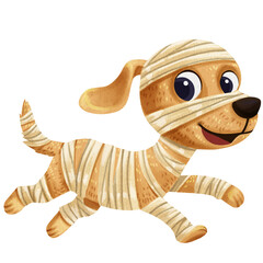 illustration of cute mummy dog cartoon © VALUEINVESTOR