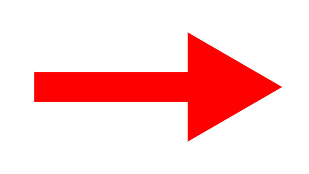 red arrow isolated on white