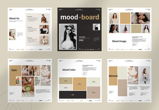 Creative Design Mood Board Social Media Template
