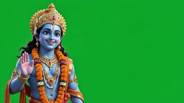 Happy Ram Navami Greeting Featuring Lord Rama Indian Hindu Festival 4k