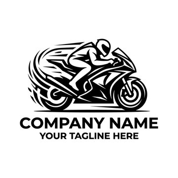 Motorcycle Racing Logo Icon - Speed, Sport, and Performance Design