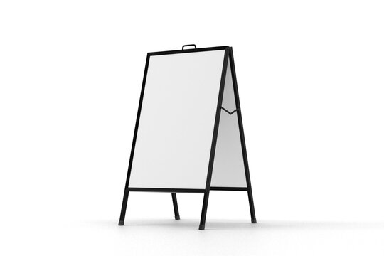 A Frame standee isolated on a transparent white background 3d rendering