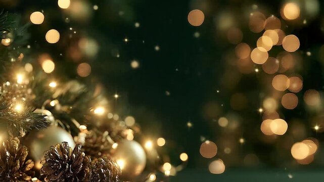 Christmas festive background with elegant decorations and spacious copy space for advertising and promotional design.