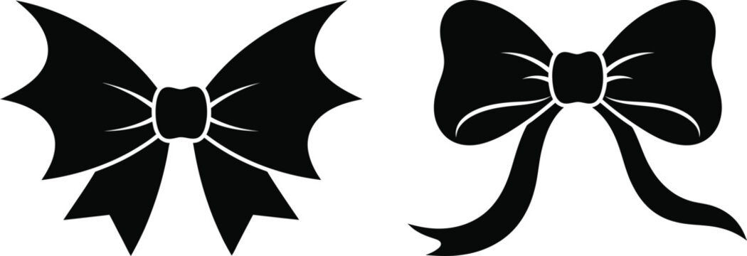Spooky Bow Silhouette Halloween Gift Ribbon