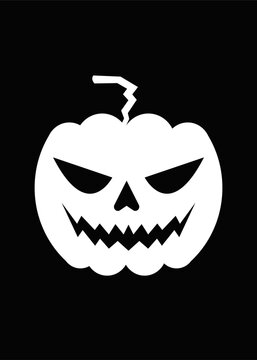 scary funny ghosts silhouette with faces set. Ghost Halloween decorative elements. Halloween silhouettes black ghost character. Vector illustration