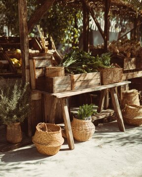 Rustic Farm Market Vegetable Stall