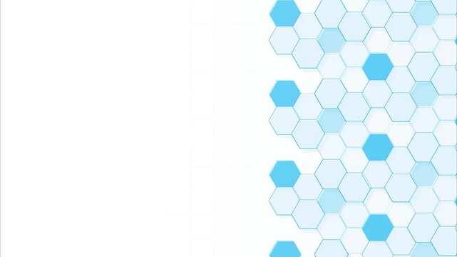 Blue hexagon cell abstract geometric pattern technology medical corporate background seamless professional design template