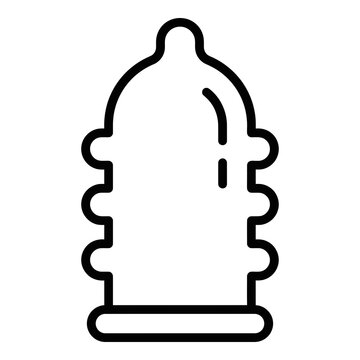Textured Condom Icon for Safe Sex and Protection