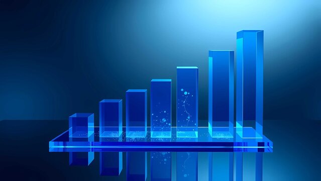Premium business background featuring ascending transparent architectural columns